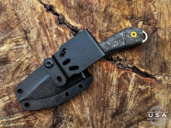 White River M1 Carbon Fiber, Stonewash, Limited 24 - Coutellerie Marcin