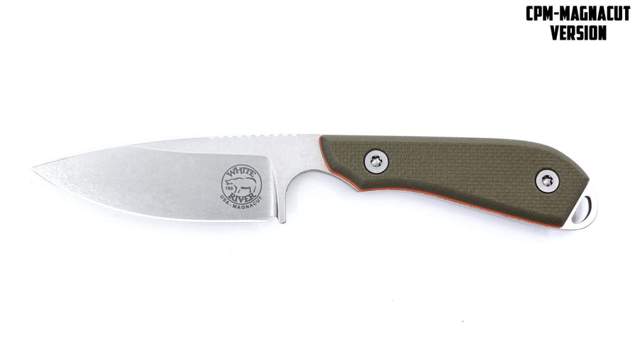White Rive M1 Pro Green/Orange G10, Magnacut - Coutellerie Marcin