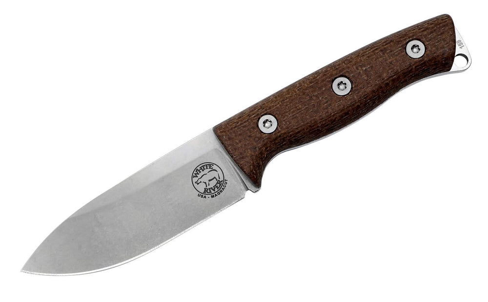 White River WRUR35-BNA Couteau Ursus Cub Natural Micarta Magnacut - Coutellerie Marcin