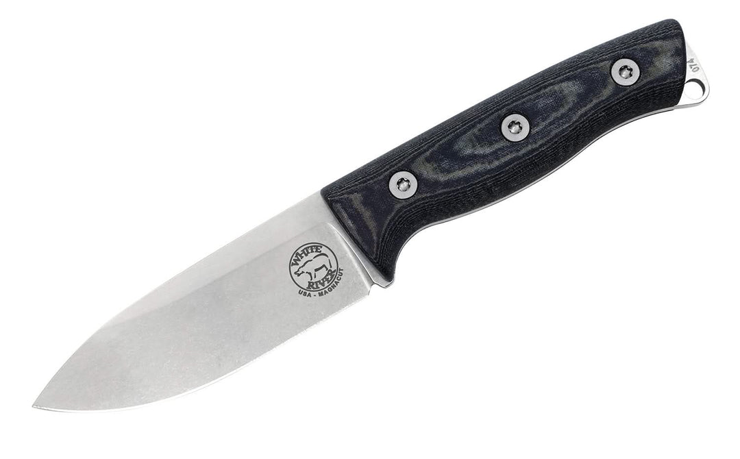 White River WRUR35-LBO Couteau fixe Ursus Cub Black Olive Micarta Magnacut - Coutellerie Marcin
