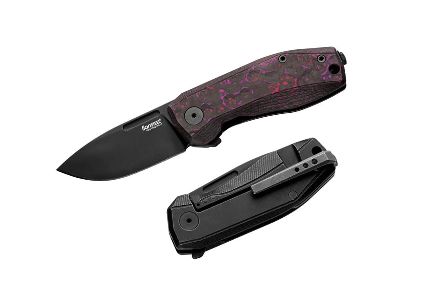 Lionsteel NA01PH Nano - Purple Haze FatCarbon - Coutellerie Marcin