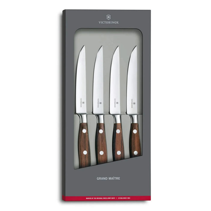 Victorinox 7.7240.4 Grand Maître Set couteaux à steak 12cm 4 pieces - Coutellerie Marcin