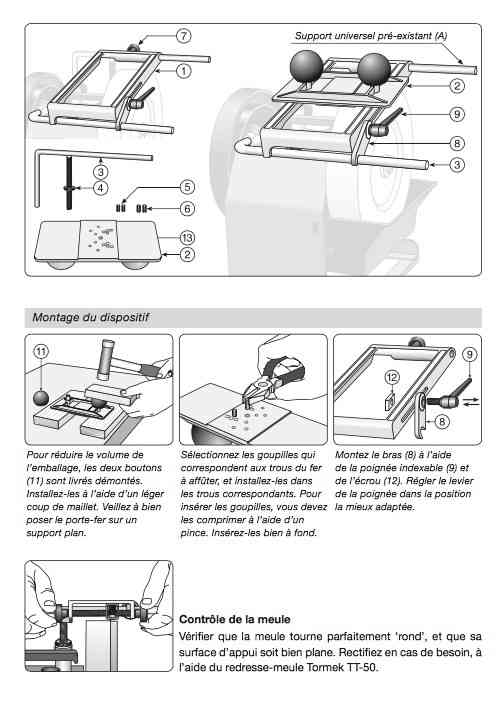 Tormek SVP80 Dispositif pour fer de toupie