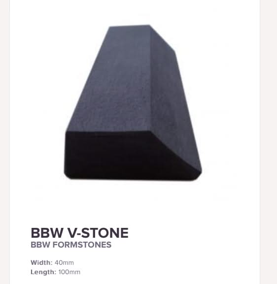 Pierre à aiguiser BBW V-STONE 75 x 30 mm Belgian Blue Whetstone -