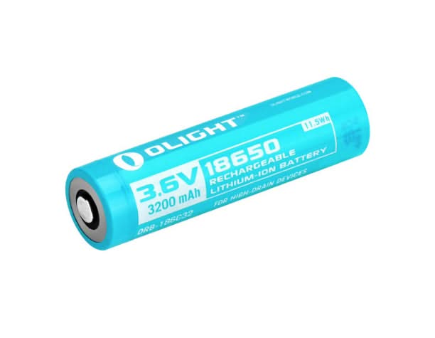 Pack 2 x Batterie Accu Lampe Led Olight OL S2R-BATT 18650 3200 mAh S2R, S30RII, R20 -