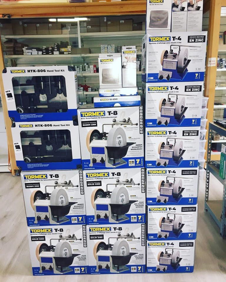 Tormek T-4 ( T4 ) Afilador de agua 220V con cuaderno, manual en francés