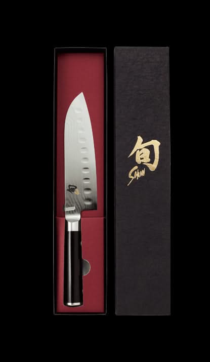 Couteau Japonais Santoku alvéolé Kai DM-0718 ( DM0718 ) Shun Classic lame de 18 cm -