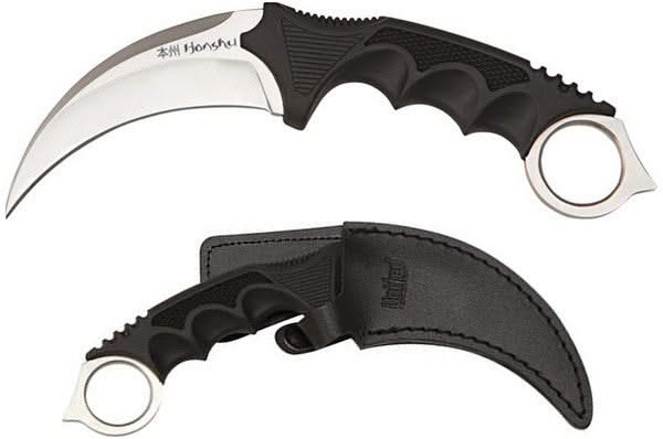 United Cutlery UC2786 Honshu Karambit Silver Boot avec étui -