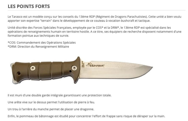 Wildsteer TAR0115 Tarasco Survie des Forces Spéciales Francaises -