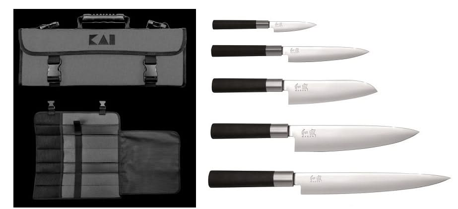 Set Couteaux Japonais Kai DM-0781EU67 ( DM0781EU61 ) Malette 5 couteaux -