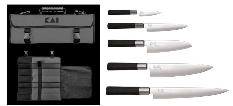 Set Couteaux Japonais Kai DM-0781EU67 ( DM0781EU61 ) Malette 5 couteaux -