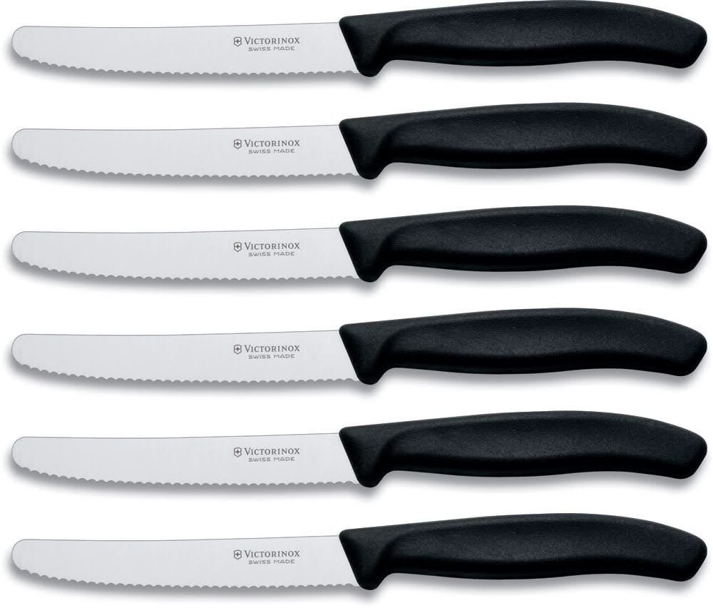 Victorinox 678336 Boite de 6 couteau à tomates noir -