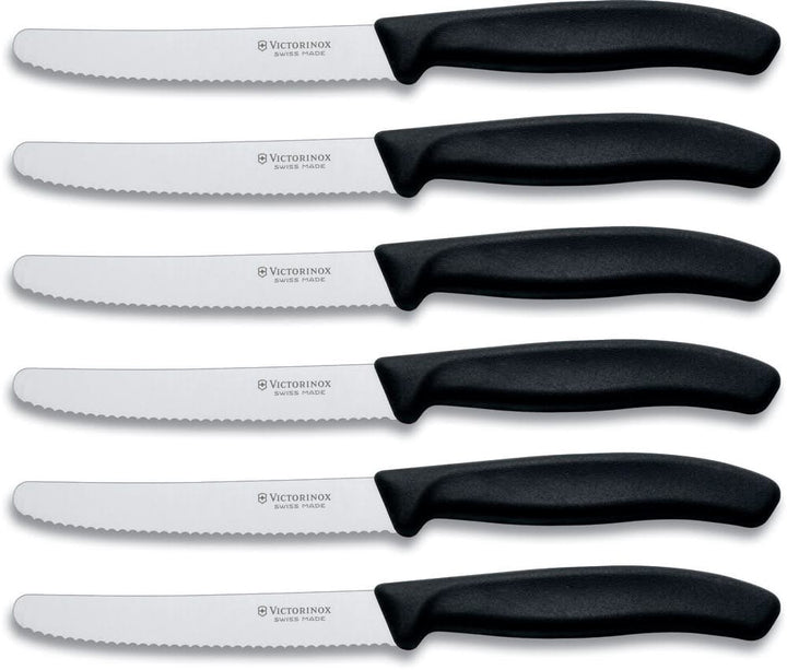 Victorinox 678336 Boite de 6 couteau à tomates noir -