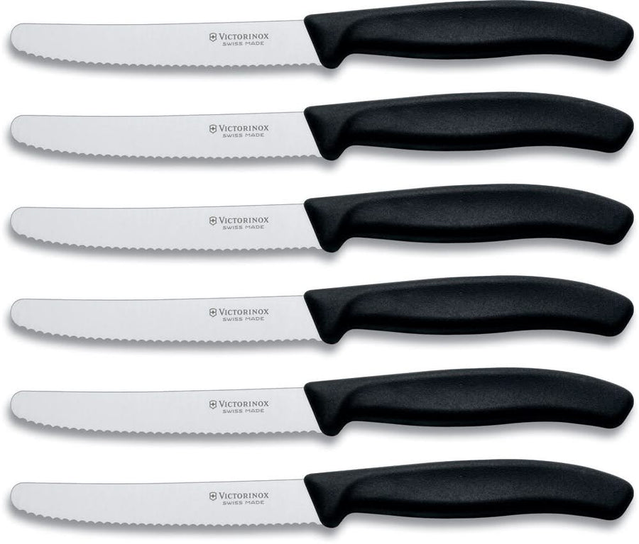 Victorinox 678336 Boite de 6 couteau à tomates noir -