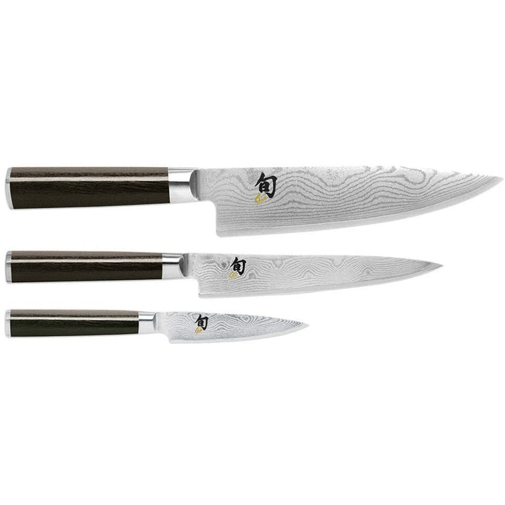 Set de Couteaux Japonais Kai DMS-300 ( DMS300 ) Shun Classic DM-0700 + DM-0701 + DM-0706 Damas -