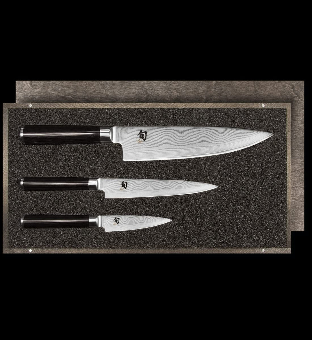 Set de Couteaux Japonais Kai DMS-300 ( DMS300 ) Shun Classic DM-0700 + DM-0701 + DM-0706 Damas -