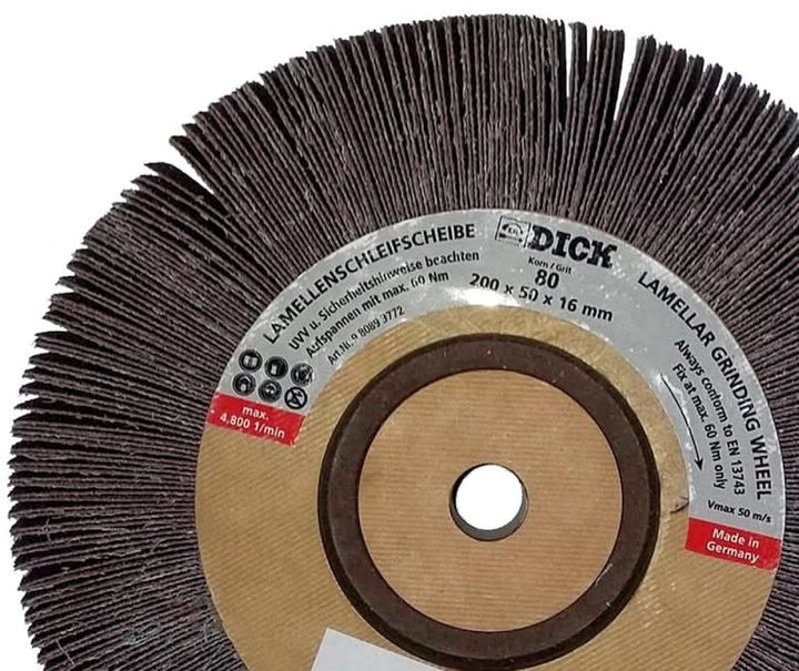 DICK Meule lamellaire 200x50x16 mm, pour affûteuses SM-90, grain K80, 1 pièce, 980893772 -