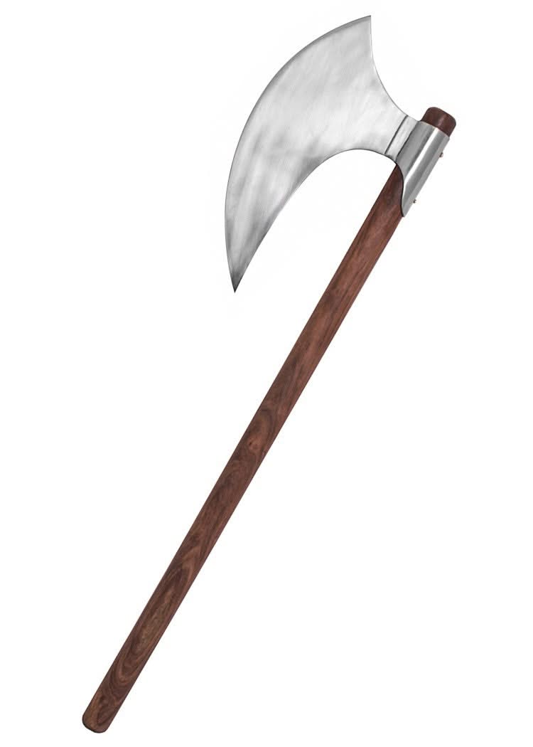 Wiking Hache à barbe décorative avec manche en bois et lame de hache en acier. -