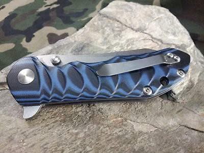 Kizer V4423A2 Sovereign Vanguard Series 3.625 po. VG-10 Noir / Bleu G-10 Flipper -