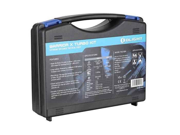 Olight Warrior X Turbo Noir Hunting Kit Torche Puissante ( WARRIOR-X-TURBO-KIT ) -