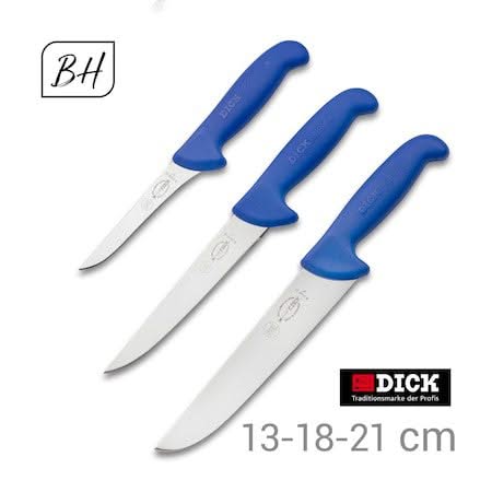 Dick ErgoGrip 8.2553.00 ( 8255300 ) Set de 3 couteaux de boucher ou chasseur : Qualité Allemande -
