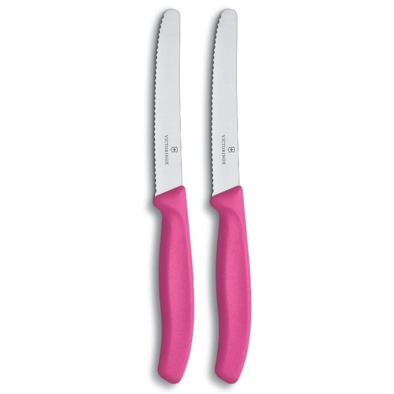 Victorinox 6.7836.L115 ( 67836L115 ) Couteaux de table Rose Fushia 2 PCS -