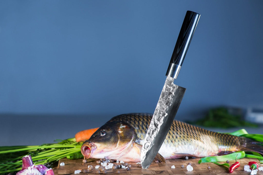 Samura Série BlackSmith Couteau Santoku Damas SBL-0095 ( SBL0095 ) Lame de 18,2 cm -