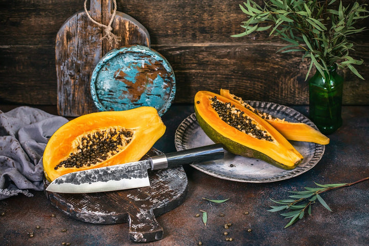 Samura Série BlackSmith Couteau Santoku Damas SBL-0095 ( SBL0095 ) Lame de 18,2 cm -