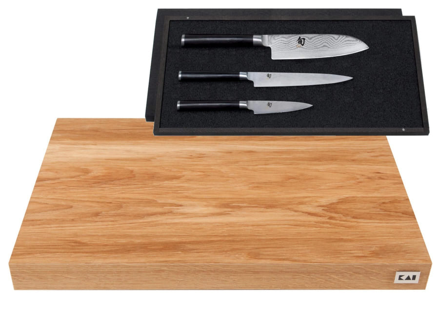 Kai DM-0789DM ( DM0789DM ) SET1 (Shun) Bloc à hacher avec 3 couteaux -