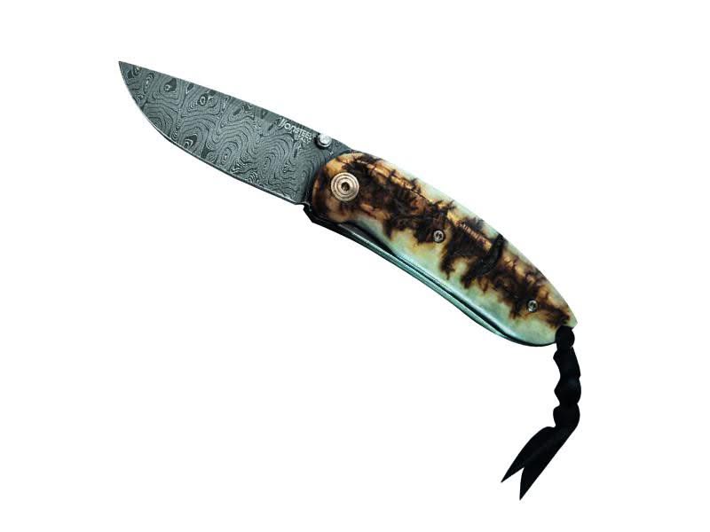 LionSteel 8210DMN Mini Corne de bélier Damas -