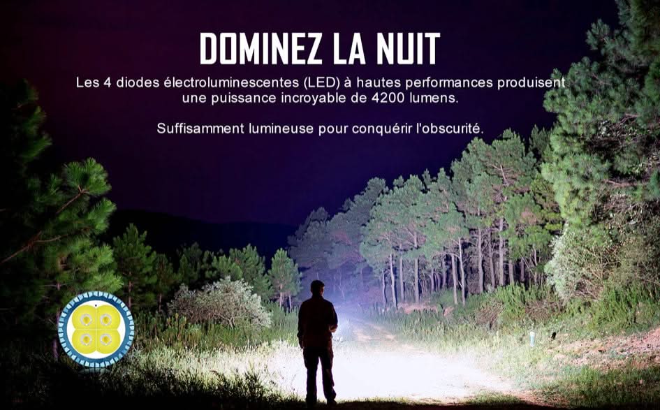 Olight Seeker 3 Noir 4200 Lumens -