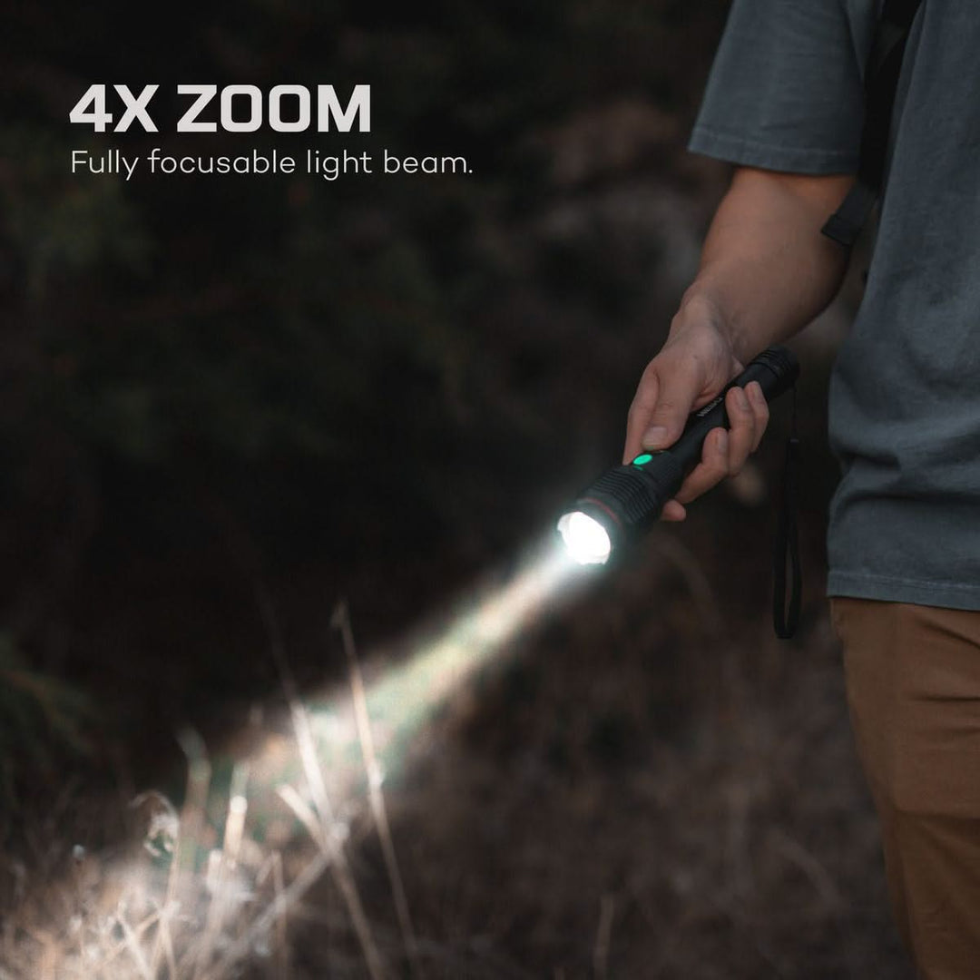 NEBO Lampe de poche étanche rechargeable avec 3 200 lumens et banque d'alimentation -