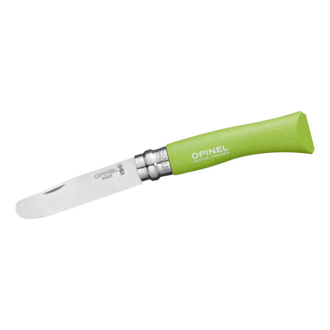 OPINEL N° 07, couteau pour enfants, inoxydable, bois de hêtre vert -