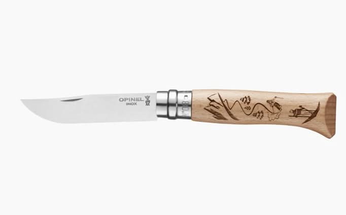 Opinel N°08 Gravure Ski -