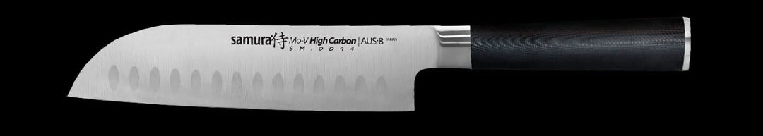 Samura MO-V SANTOKU C/ALVEOLI ( Santoku knife hollow ground ) CM.18 -
