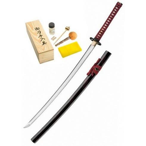 Boker 05ZS579 Red Samurai Manche en peau de raie -