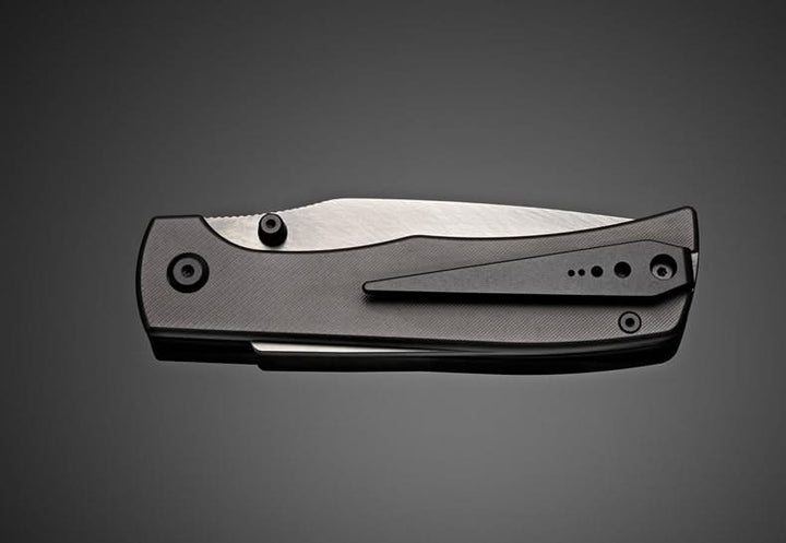 Sandrin Knives Monza Zirkonium carbure brut (motif météorite) Edition limitée -