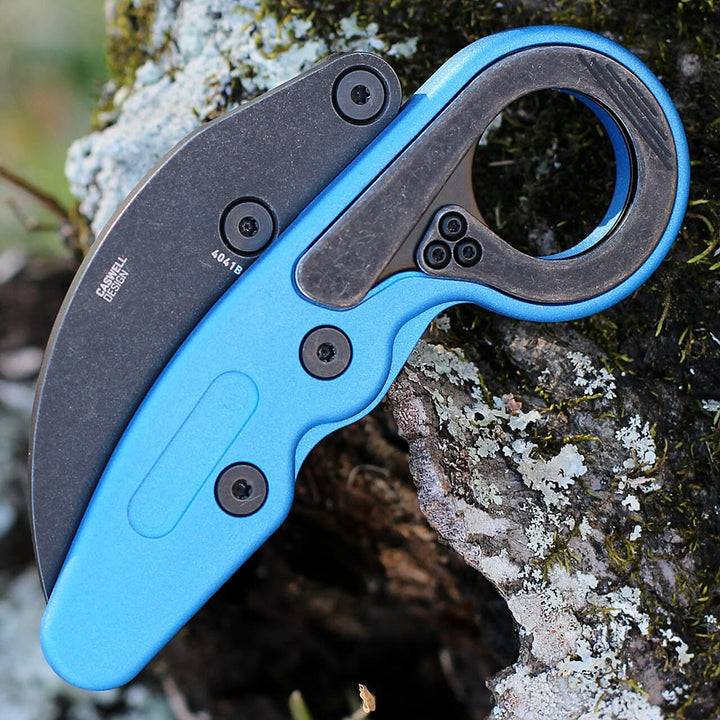 Crkt 4041B Provoke Blue Metal Karambit pliant -