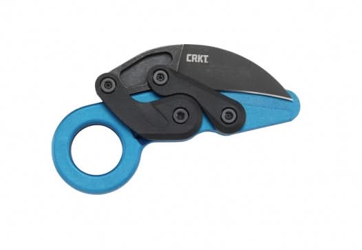 Crkt 4041B Provoke Blue Metal Karambit pliant -