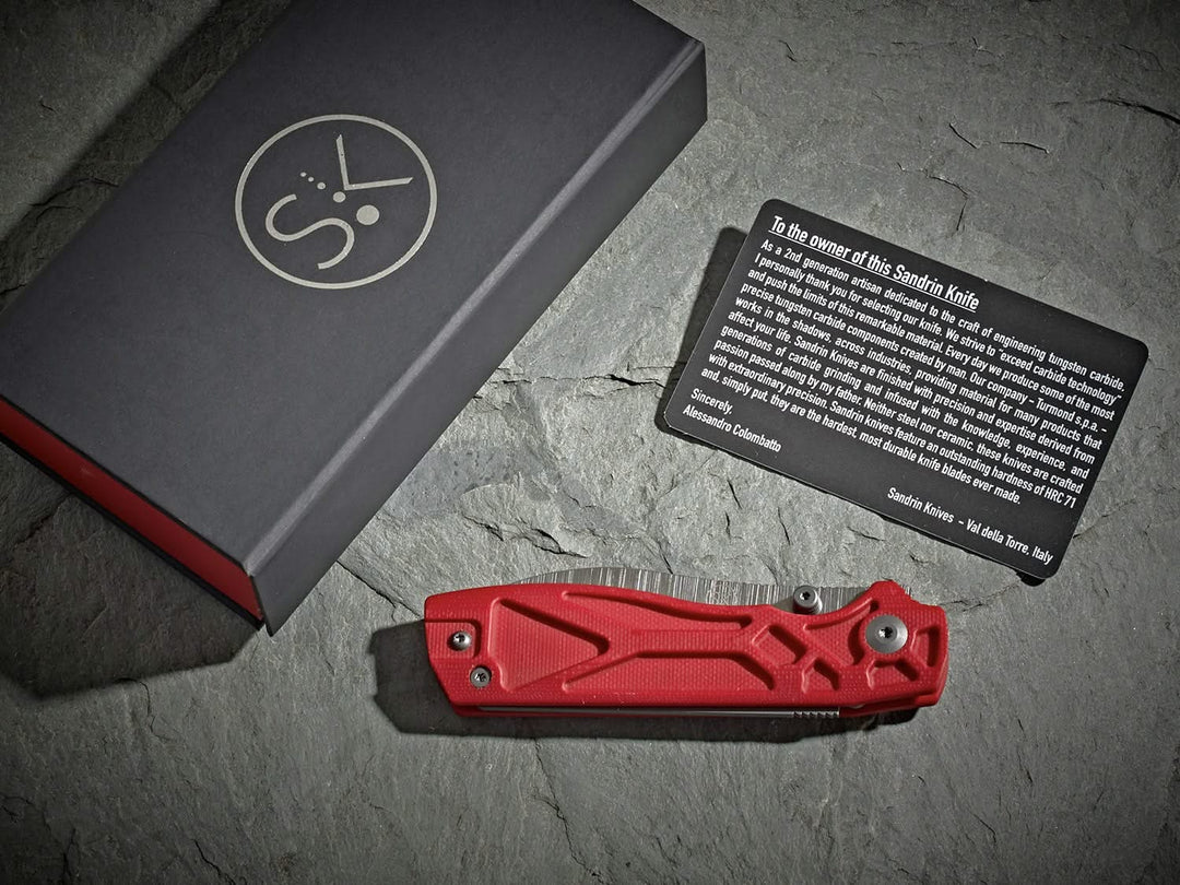 Sandrin Torino, Tungsten Carbit Recoil Lock, Rouge G10 -