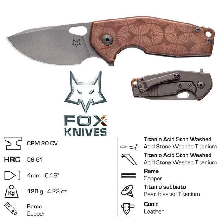 COUTEAU FOX SURU TITANIUM BRONZE - EDITION LIMITEE 2021 -
