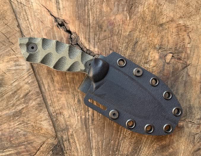 White River GTI 3, Black/ Olive Micarta, Stonewash -