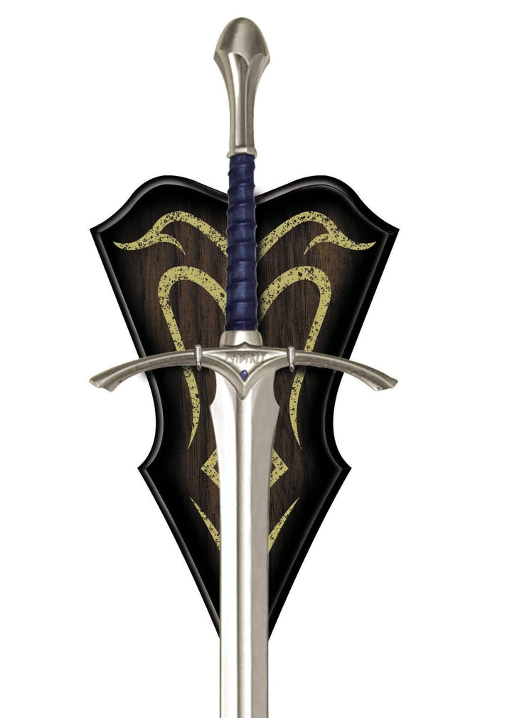 Glamdring, l'épée de Gandalf présentée avec bouclier