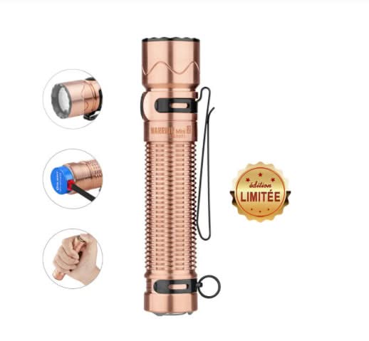 Olight Warrior Mini 2 Cuivre - Lampe Torche Autodéfense EDC 1750 Lumens -
