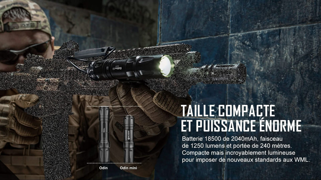 Olight Odin Mini Noir - Lampe Torche LED Tactique -