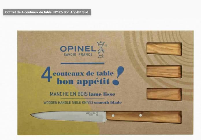 Coffret de 4 couteaux de table N°125 Bon Appétit Sud -