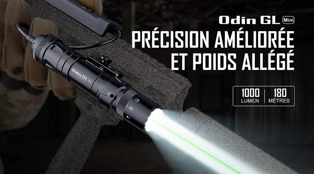 Olight Odin GL Mini - Lampe Tactique Militaire 1913 Laser -
