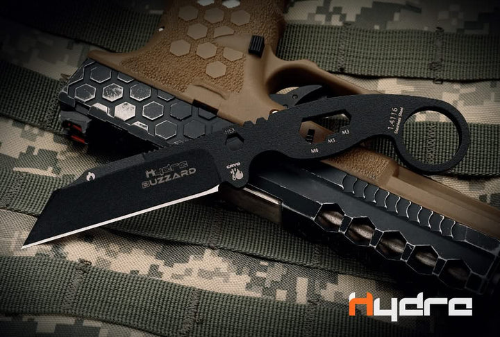 Hydra Knives Buzzard Black Vulture Etui brun -