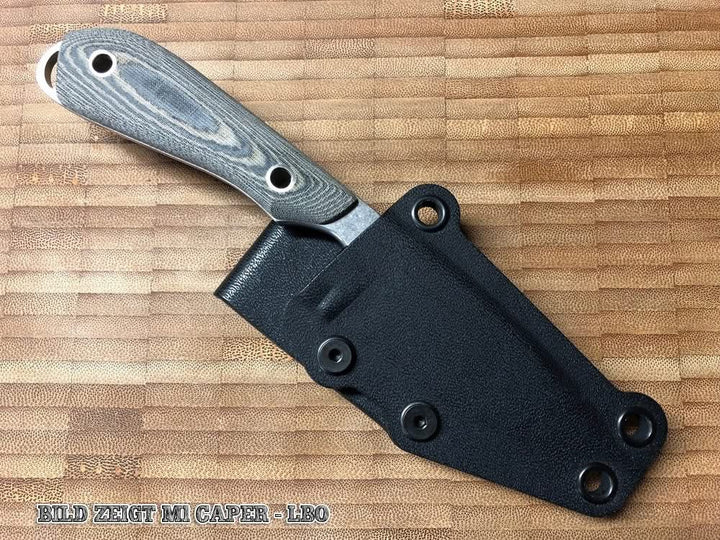 White River M1 Caper, Canvas Black/ Olive Micarta -