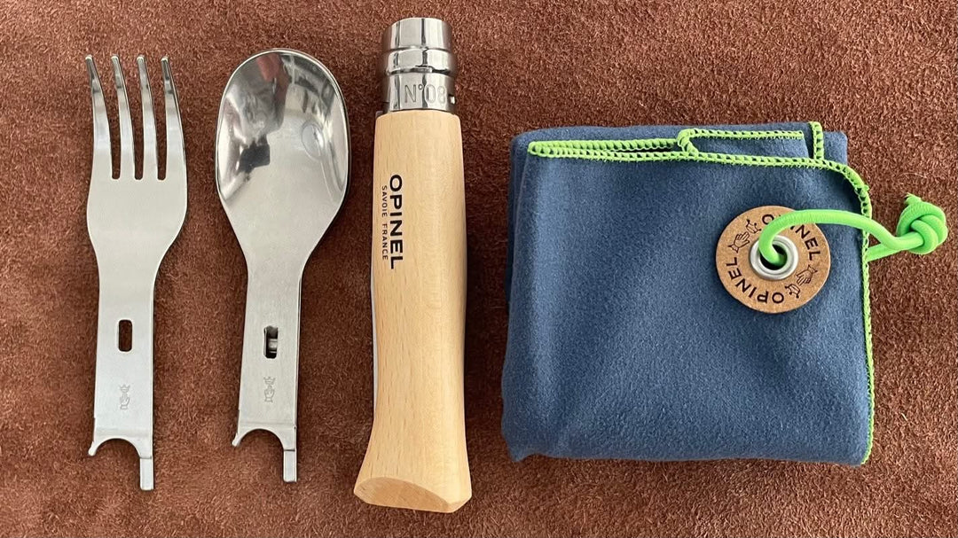 Opinel picnic + Set complet Couteau - cuillère - fourchette -